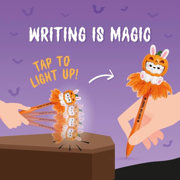 Legami, Halloween Penna gel luminosa Pumpkin Bunny, Writing is Magic