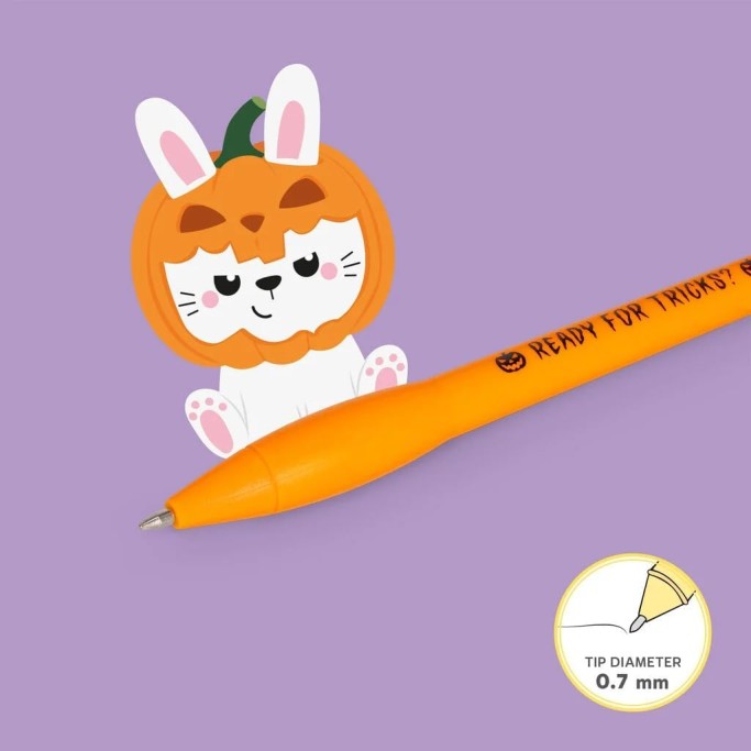 Legami, Halloween Penna gel luminosa Pumpkin Bunny, Writing is Magic