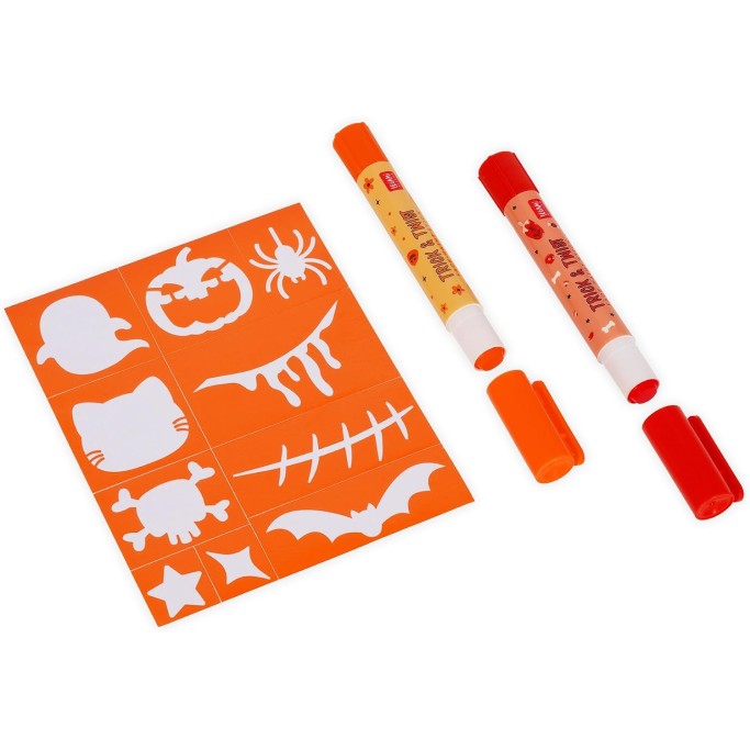 Legami, Halloween Set di 6 Trucchi Viso in Stick, Halloween, 1 Stencil incluso