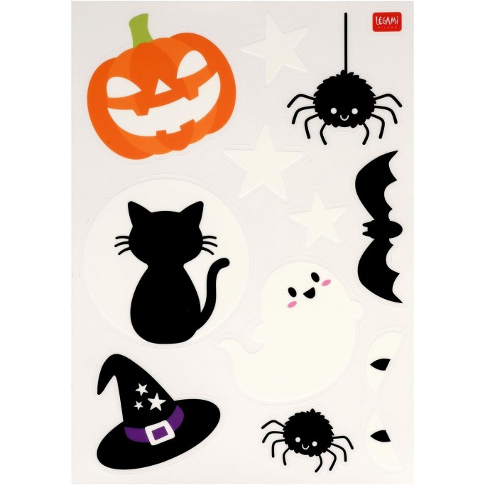 Legami, Halloween Set di 40 Adesivi Elettrostatici per Finestra Windo-Wow