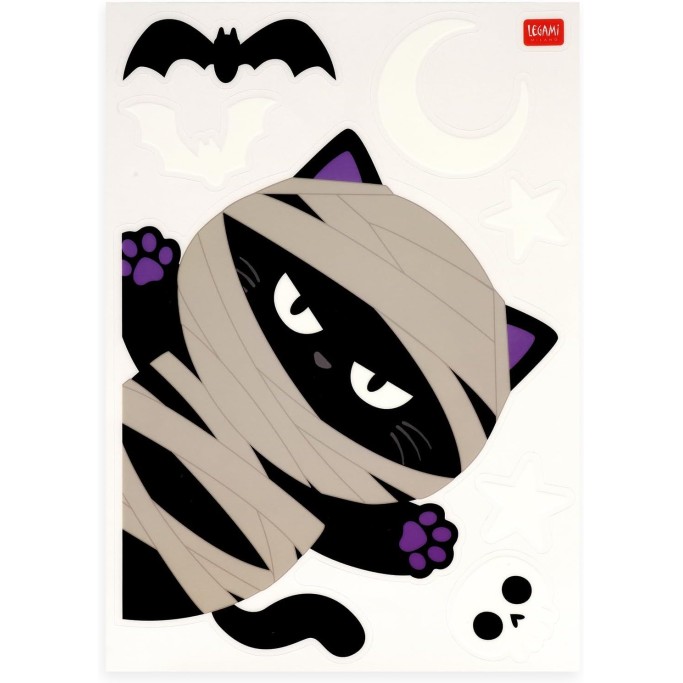 Legami, Halloween Set di 40 Adesivi Elettrostatici per Finestra Windo-Wow