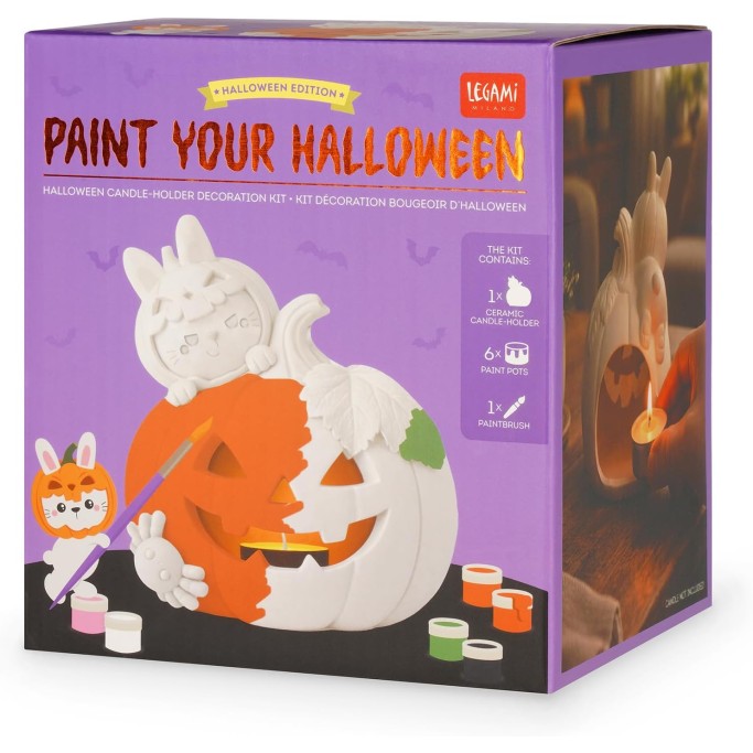 Legami, Halloween Kit Decorazione Portacandela di Halloween, Bunny, in Ceramica