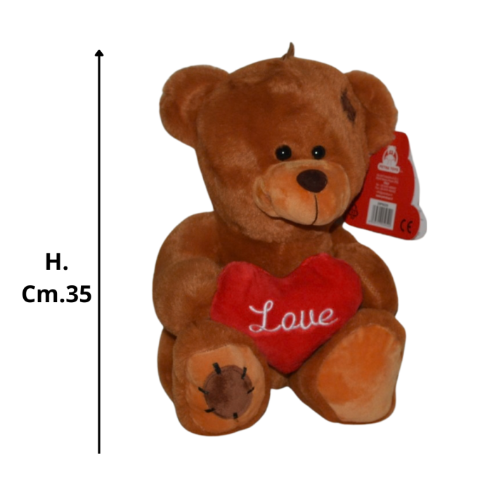 Peluches, Orso Marcy con cuore cm.35