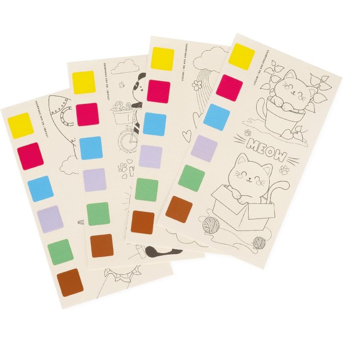 Legami, Album da colorare con Acquarelli, Cute Animals, Carta Spessa