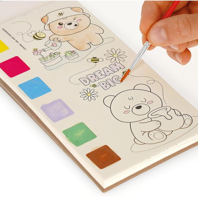 Legami, Album da colorare con Acquarelli, Cute Animals, Carta Spessa