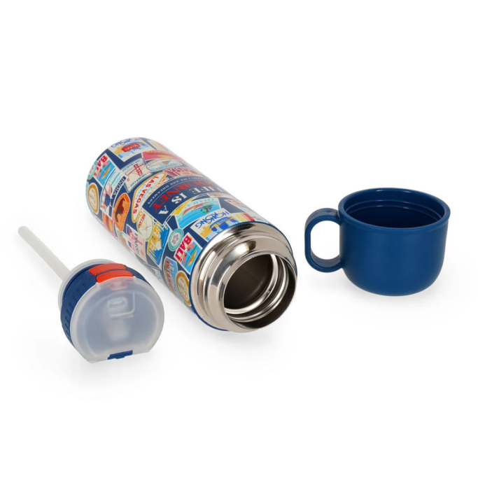 Legami, Borraccia Termica Travel, Tazzina inclusa, capacità max 500 ml