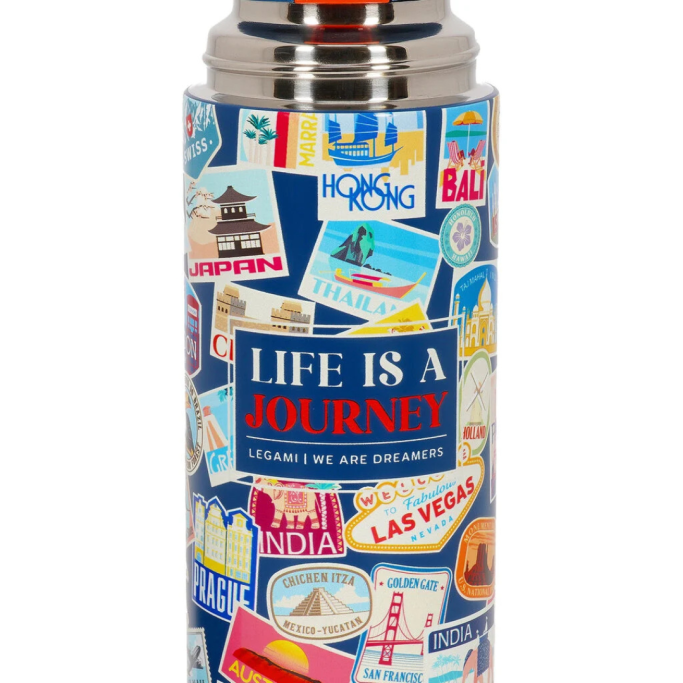 Legami, Borraccia Termica Travel, Tazzina inclusa, capacità max 500 ml