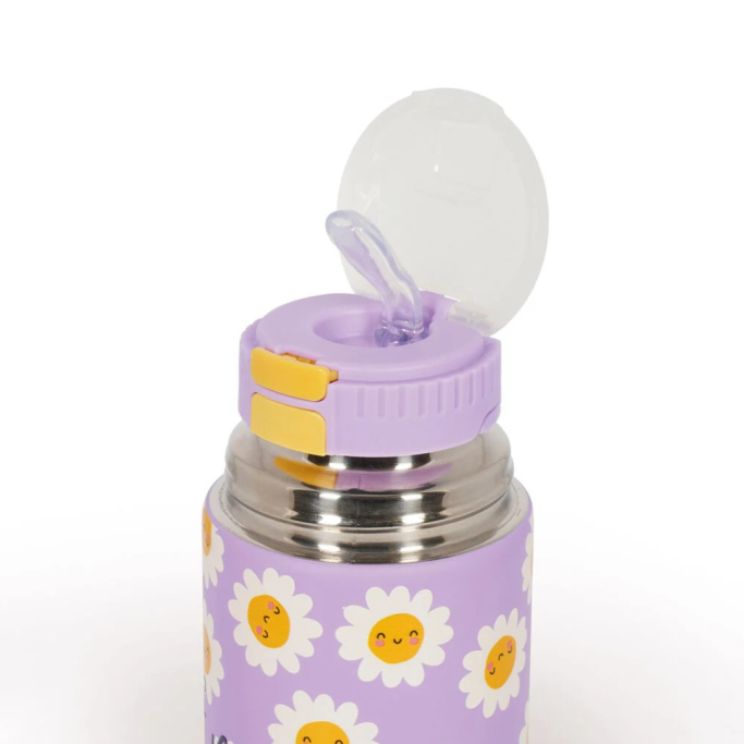 Legami, Borraccia Termica Daisy, Tazzina inclusa, capacità max 500 ml