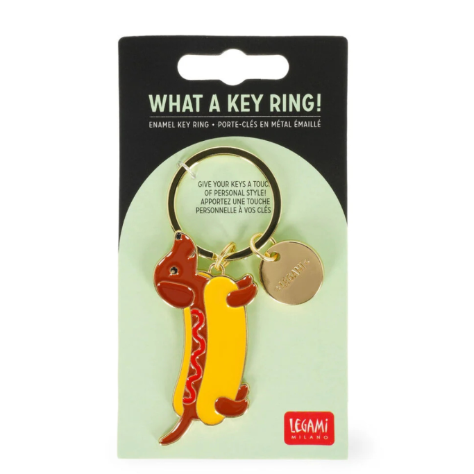Legami, Portachiavi in Metallo Smaltato, Dachshund, What a Key Ring!
