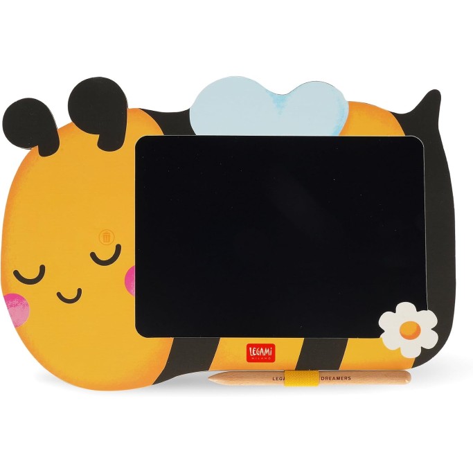 Legami, Lavagna Bee, Ape portatile LCD in Cartone, 1 Matita, Tratto Multicolore