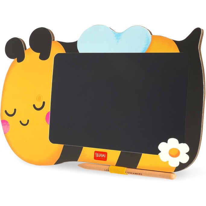 Legami, Lavagna Bee, Ape portatile LCD in Cartone, 1 Matita, Tratto Multicolore
