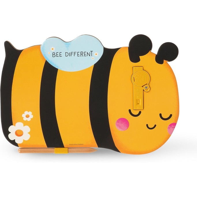 Legami, Lavagna Bee, Ape portatile LCD in Cartone, 1 Matita, Tratto Multicolore