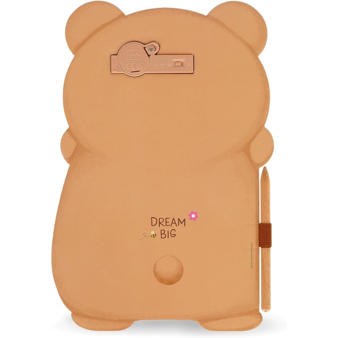 Legami, Lavagna Teddy Bear, Orso, portatile LCD in Cartone, 1 Matita, Tratto Multicolore