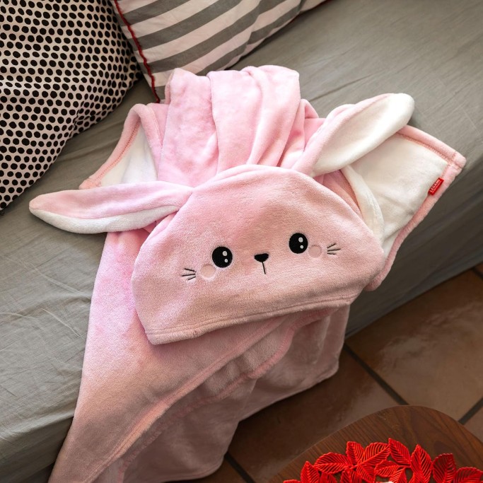 Legami, Coperta con Cappuccio Cosy Hugs! Tema Bunny