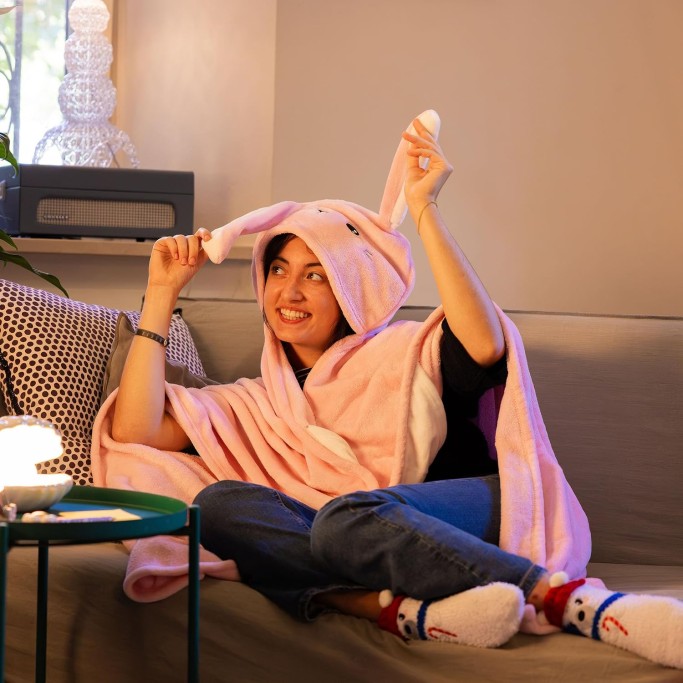 Legami, Coperta con Cappuccio Cosy Hugs! Tema Bunny