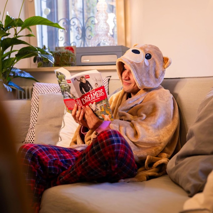 Legami, Coperta con Cappuccio Cosy Hugs! Tema Teddy Bear