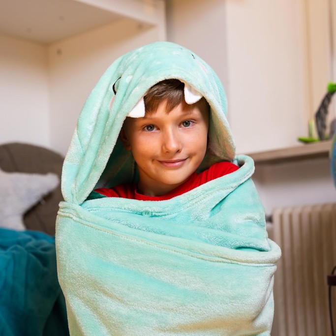 Legami, Coperta con Cappuccio Cosy Hugs! Tema Dino
