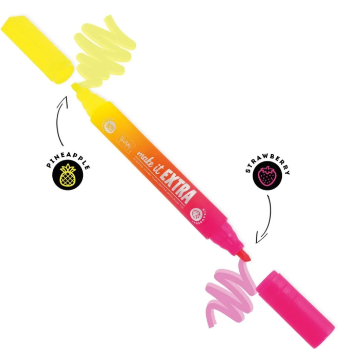Legami, Evidenziatore Gigante Profumato con Doppia Punta, Make It Extra, Giallo e Rosa