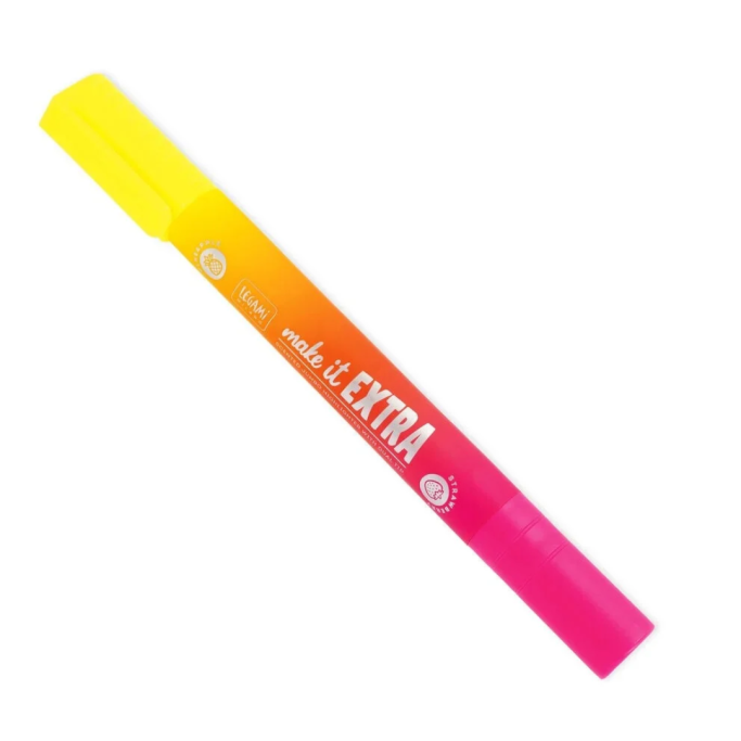 Legami, Evidenziatore Gigante Profumato con Doppia Punta, Make It Extra, Giallo e Rosa