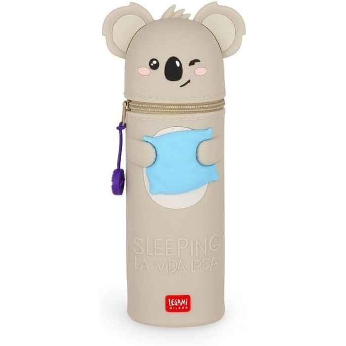 Legami, Astuccio Kawaii 2-in-1 in Silicone Koala "Sleeping la Vida Loca"