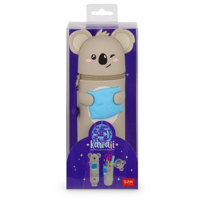 Legami, Astuccio Kawaii 2-in-1 in Silicone Koala "Sleeping la Vida Loca"