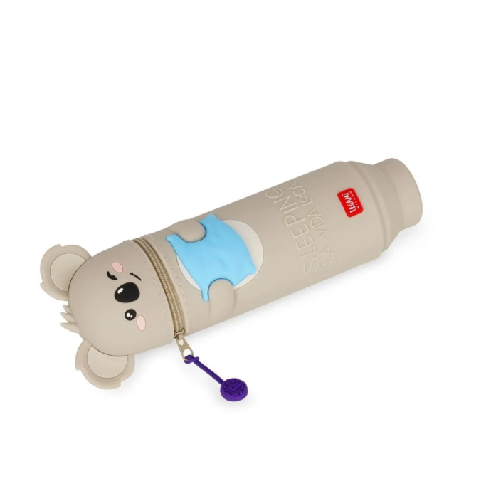 Legami, Astuccio Kawaii 2-in-1 in Silicone Koala "Sleeping la Vida Loca"