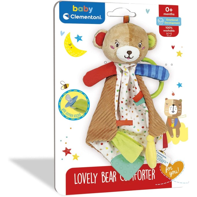 Clementoni, Lovely Bear Comforter-Doudou