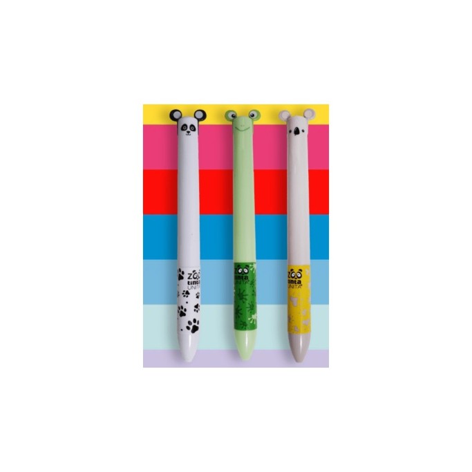 Penna sfera 2 colori doppio colore blu rosso tinta unita Zoo