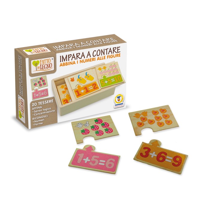 IMPARA A CONTARE 20 PZ C/NUMERI E FIGURE
