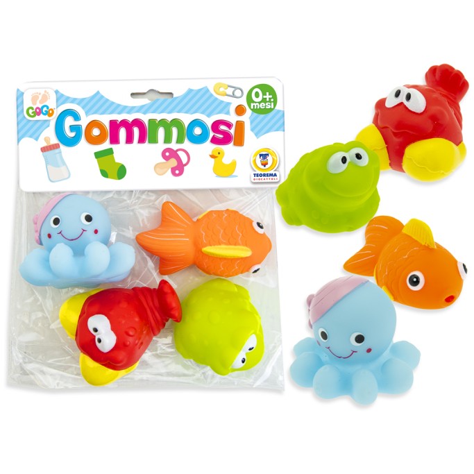 GOMMOSI ANIMALI MARINI 4 PZ