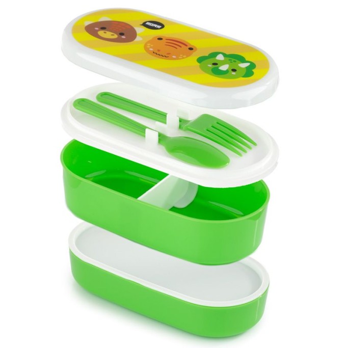 Portamerenda Alimenti Bento con Posate  Dinosauri