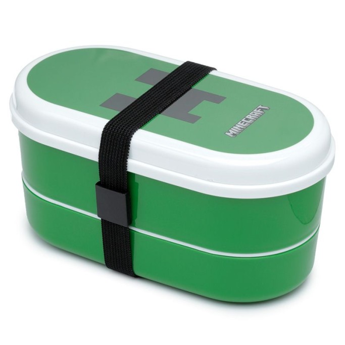 Set di Contenitori per Alimenti Bento con Posate Creeper Minecraft