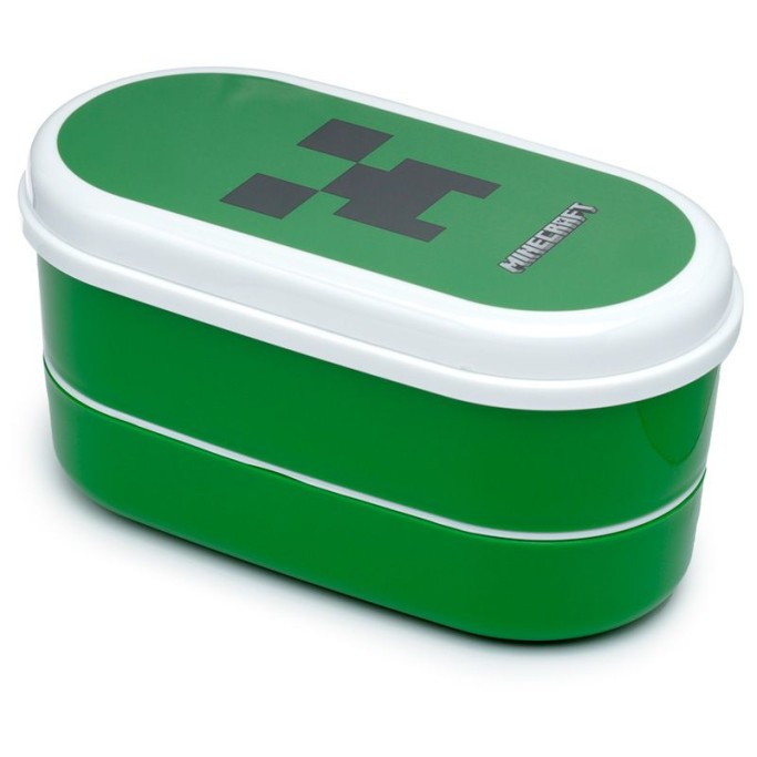 Set di Contenitori per Alimenti Bento con Posate Creeper Minecraft