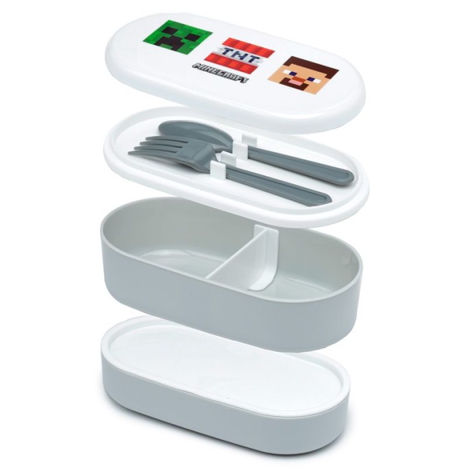 Portamerenda Alimenti Bento con Posate Minecraft