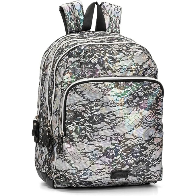 Zaino Scuola, Comix Romantic Silver, pizzo nero
