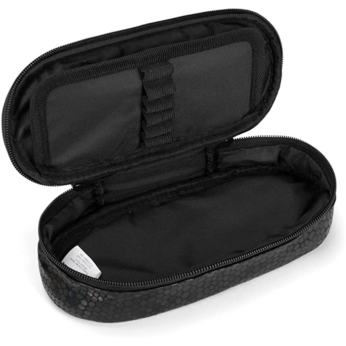 Astuccio Ovale Organizzato Python Black Comix Special, nero
