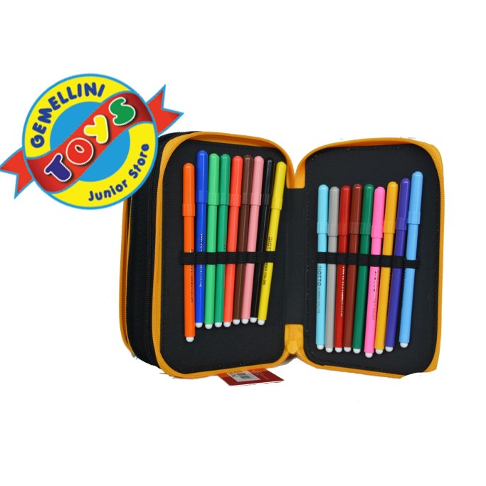 Astuccio tre zip Sonic Blu Tre Piani Reparti Completo