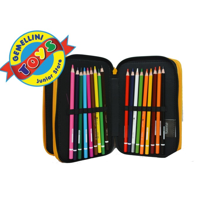 Astuccio tre zip Sonic Blu Tre Piani Reparti Completo