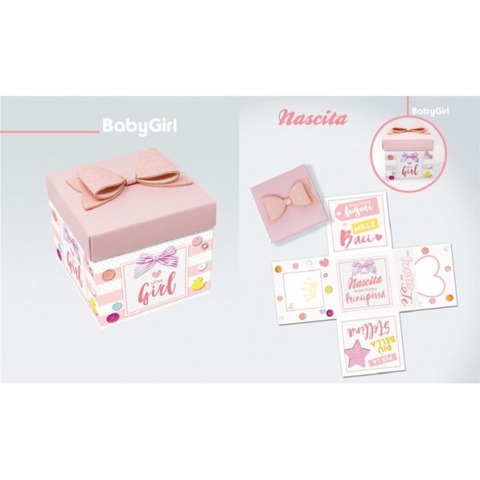Scatola sorpresa Skatush Box Cm. 11x11x11 con fiocco glitter