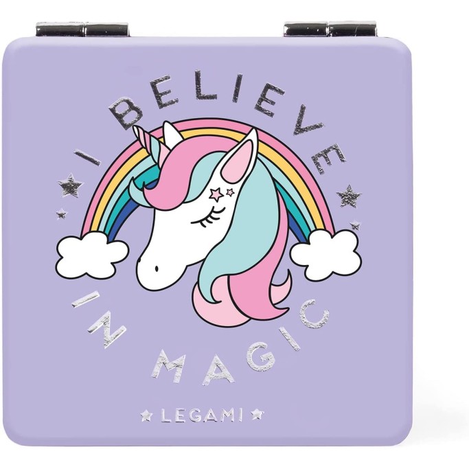 Legami, Specchietto da Borsetta, con Specchio Ingranditore, Unicorno
