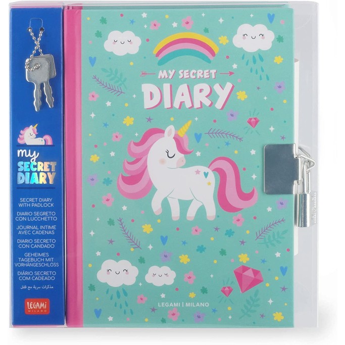 Legami DIARIO SEGRETO CON LUCCHETTO UNICORNO
