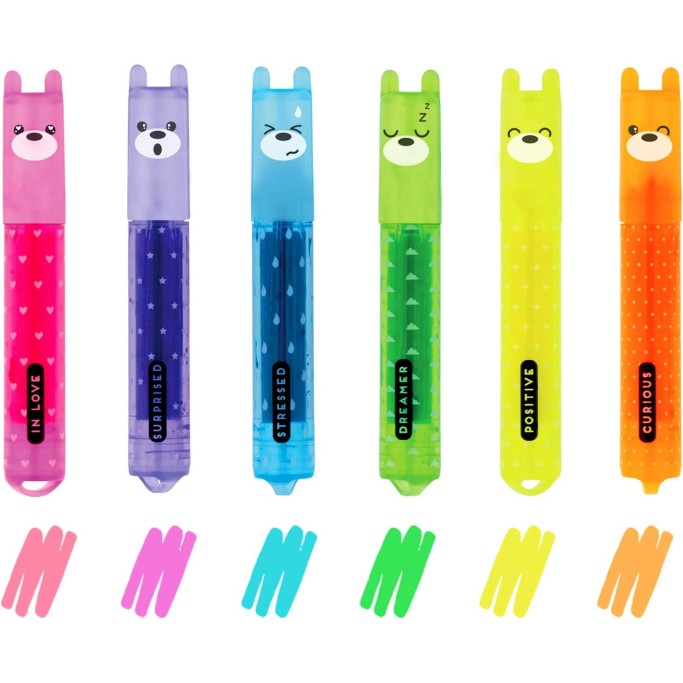 Legami, SET DI 6 MINI EVIDENZIATORI TEDDY'S