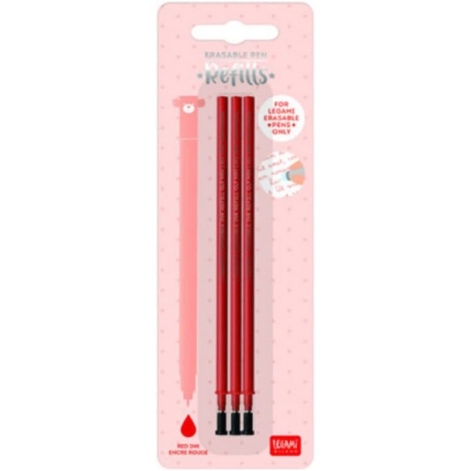 Legami, REFILL PER PENNA GEL CANCELLABILE ROSSA