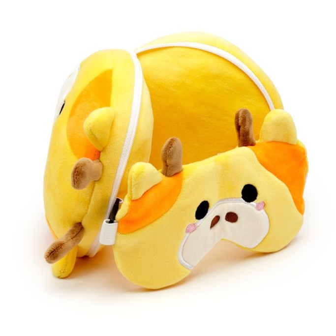 CUSCINO DA VIAGGIO CON MASCHERA GIRAFFA