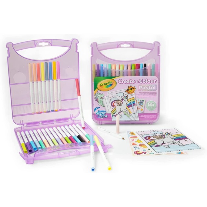 Set Valigetta Pennarelli Lavabili SuperTips, 65 pezzi