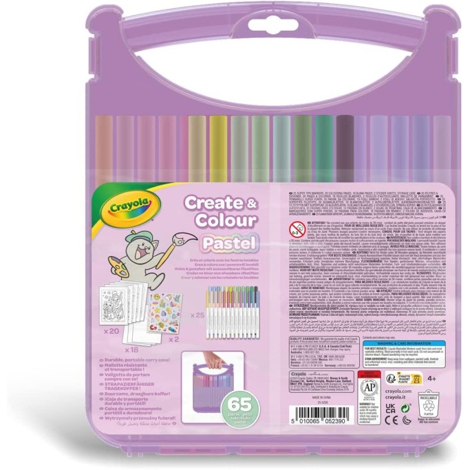 Set Valigetta Pennarelli Lavabili SuperTips, 65 pezzi