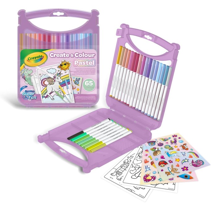 Set Valigetta Pennarelli Lavabili SuperTips, 65 pezzi