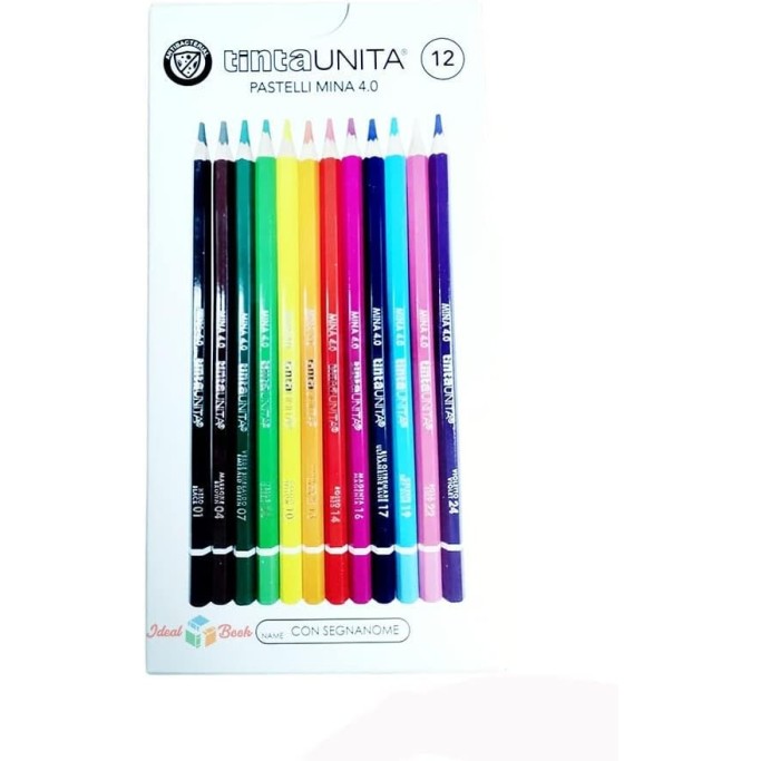 PASTELLI TINTA UNITA DA 12 MINA, 4 MM