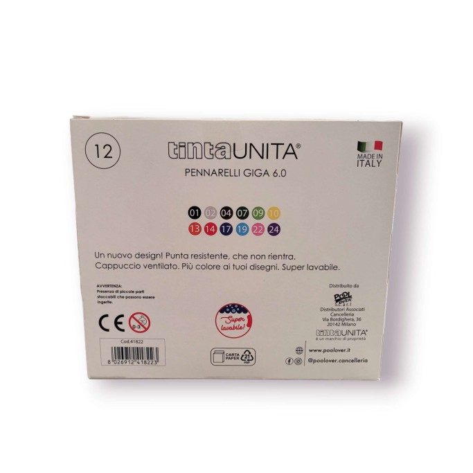 Pennarelli Giga 6.0 Tinta Unita Confezione da 12