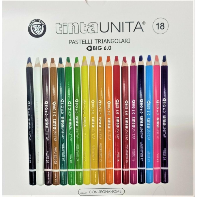 Tinta Unita, Pastelli Triangolari 18 colori